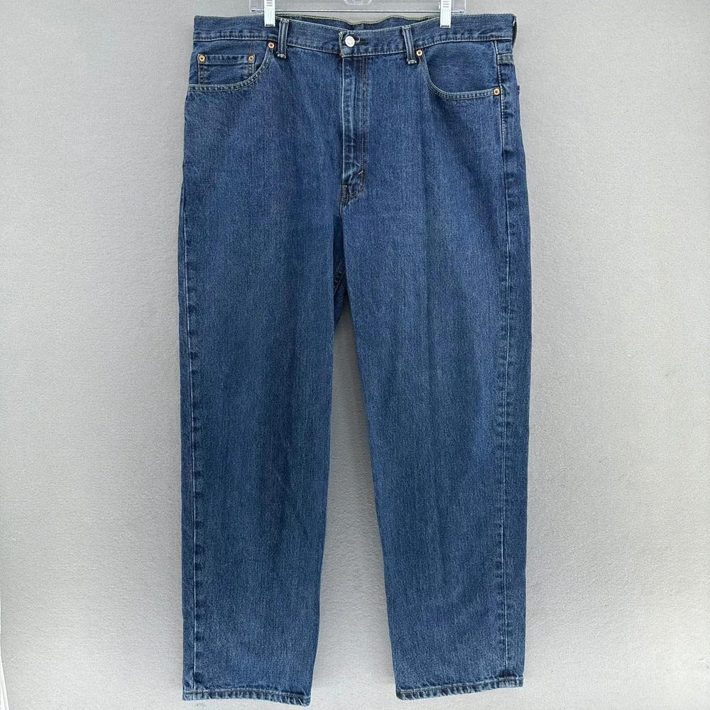 2014 Levi Strauss 550 Relaxed Fit Blue Jeans Denim Mens W42 L32 Loose Baggy Dad